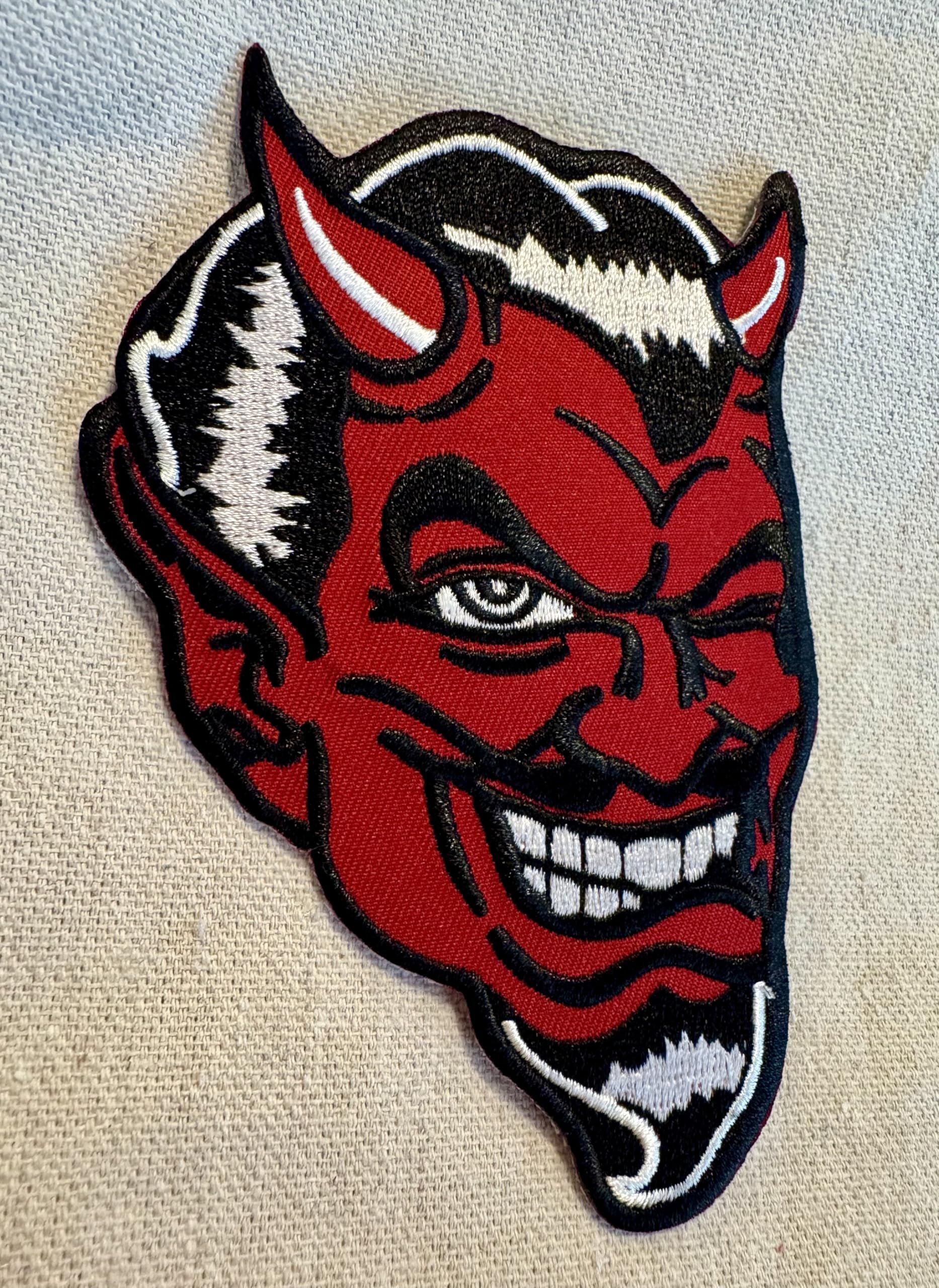 Amazon.com: Red Devil Embroidered Patch Satanic Evil Lucifer Satan