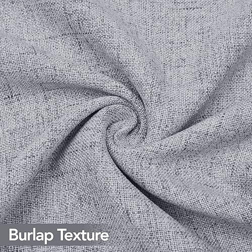 Miniatura 6 de Deconovo - Fundas de cojín decorativas de lino sintético con cremallera invisible, para usar en sillas (18 x 18 pulgadas, color gris plateado, juego