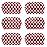 PAZIMIIK Checkered Makeup Bag for Purse Portable Zipper Make Up Pouch Small Cosmetic Case for Travel Accessories (6PCS Red)