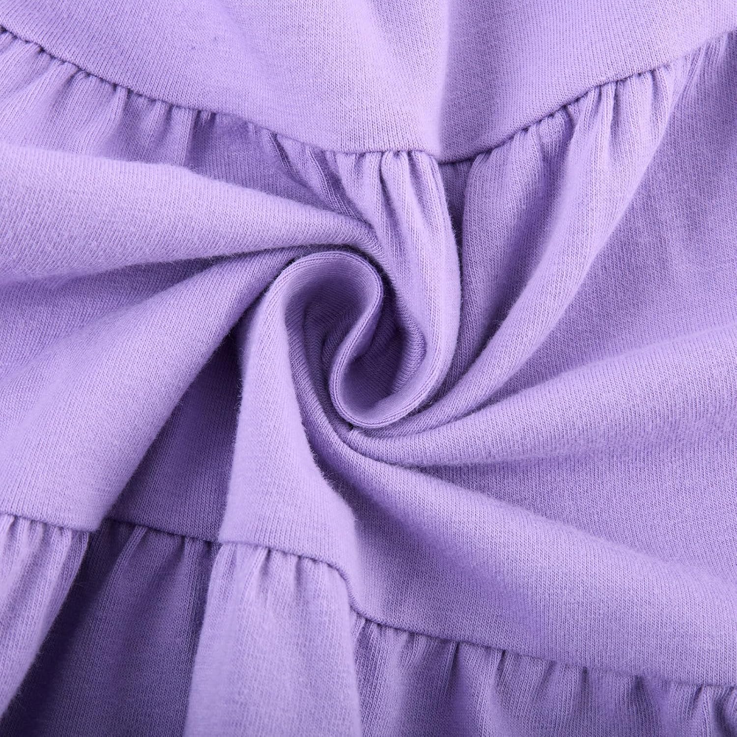 Vieille Toddler Girls Cotton Dress Long Sleeve Ruffle Dress Kids Solid Casual Clothes for 2-8 Years - Image 2