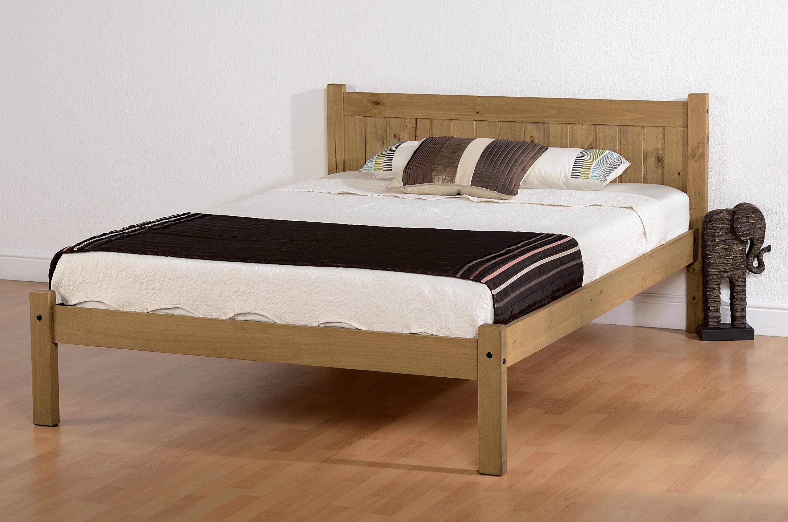 Seconique Maya Small Double Pine Bed - Distressed Waxed