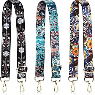 3 Pieces Crossbody Straps Adjustable Purse Straps Replacement handbag Strap Guitar style Strap for Women (Vintage Style)