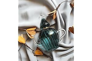 Egyptian Glass Christmas Teapot with 14K Gold