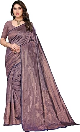 Womens Litchi Silk Banarasi Silk Saree Seema