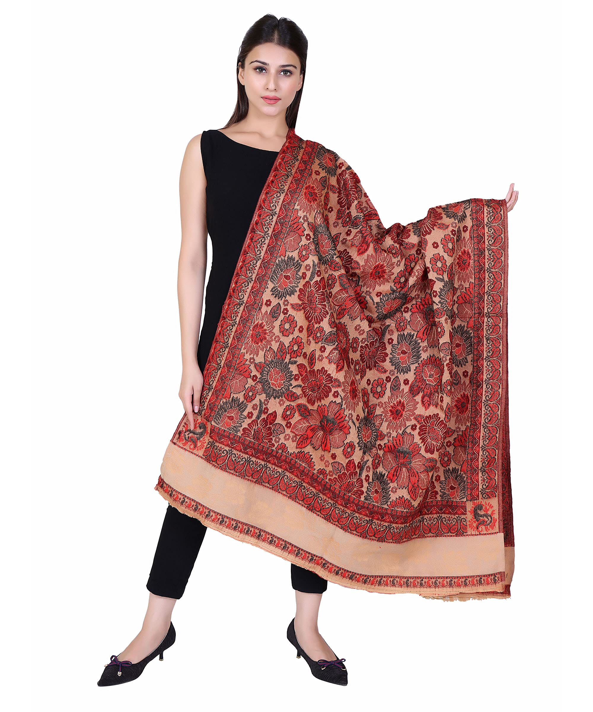 nyoly Multicolor Women Bridal Wear|Pure Wool Shawl| Shawl For Women|Size 35*75| Warm Woolen Winters Styles| NY659-picture-54