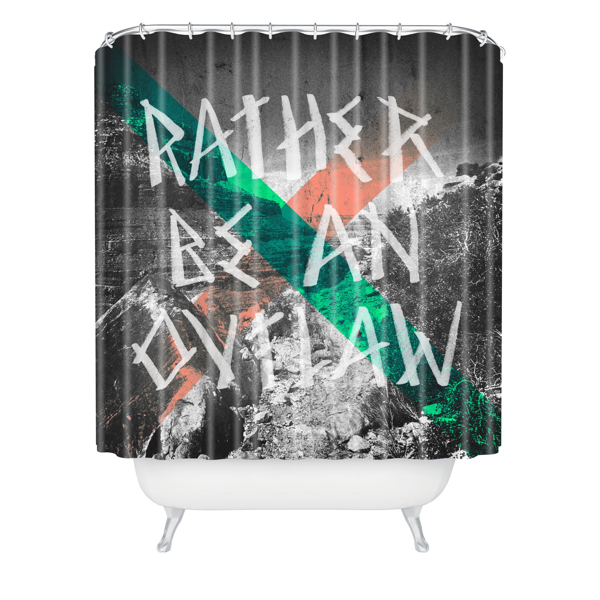 Deny Designs Wesley Bird Rather Be An Outlaw Shower Curtain, 69 x 72