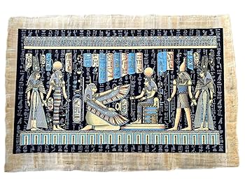 エジプト風 絵画 翼のある蛇、エジプト風の絵画で装飾されたタブリナムの細部