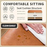 Vista 6 de 24 Inch Bar Stools Set of 2, Counter Height Bar Stool for Kitchen Island, Metal Bar Stools for Counter, Modern Kitchen Stools with Sturdy Metal Base