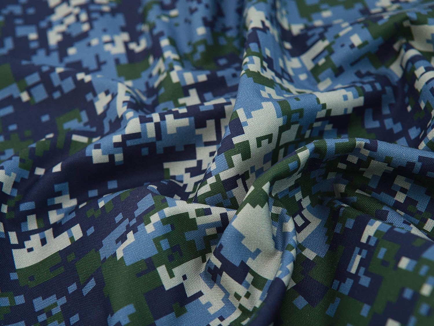 COTTONVILL Camouflage 20COUNT Cotton Print Quilting Fabric (3yard, ph-Navy)