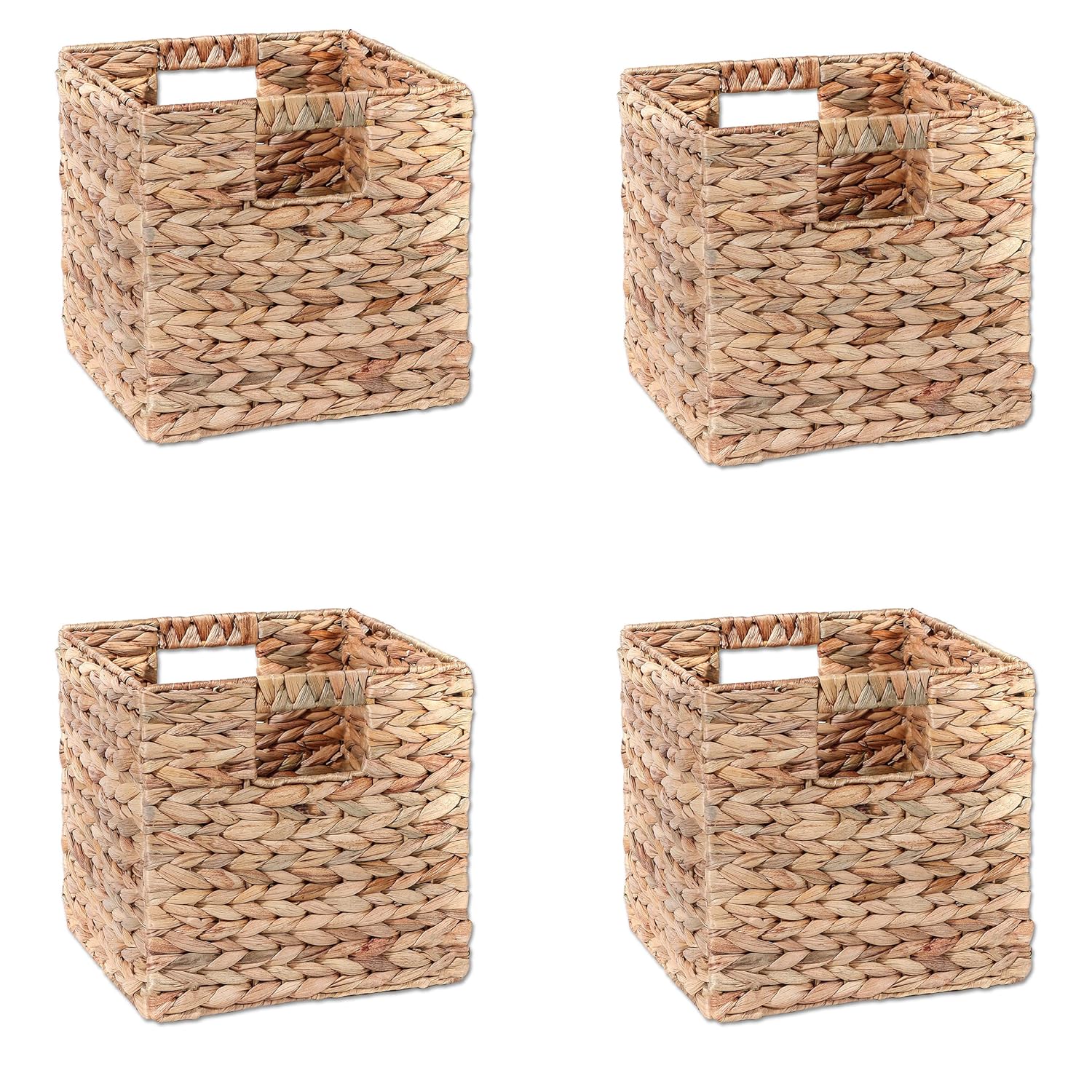 Trademark Innovations Foldable Hyacinth Storage Basket with