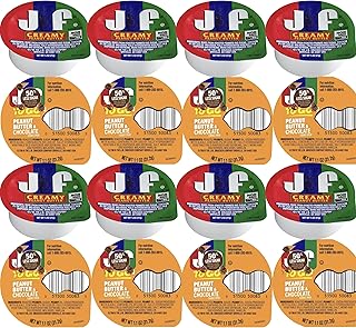 Peanut Butter To-Go Cups Variety Pack, 10 Count – 5 Creamy (0.75 oz) + 5 Peanut Butter & Chocolate (1.1 oz) – Single-Serve Snack Cups for Lunchbox, Travel, Breakfast & Portion Control
