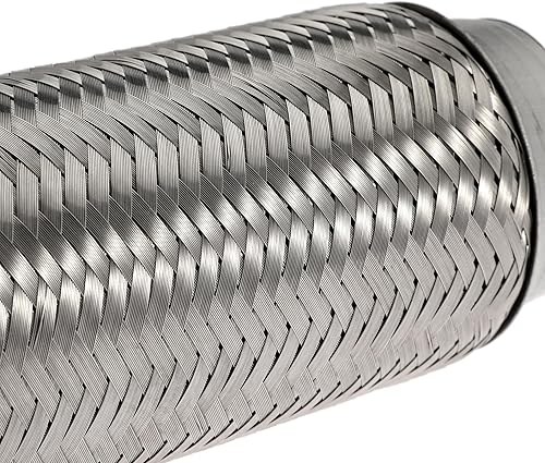 Miniatura 8 de Tubo flexible de escape con doble trenza para automóviles y camiones Sistema de escape (2.5 x 8 x 8 pulgadas)