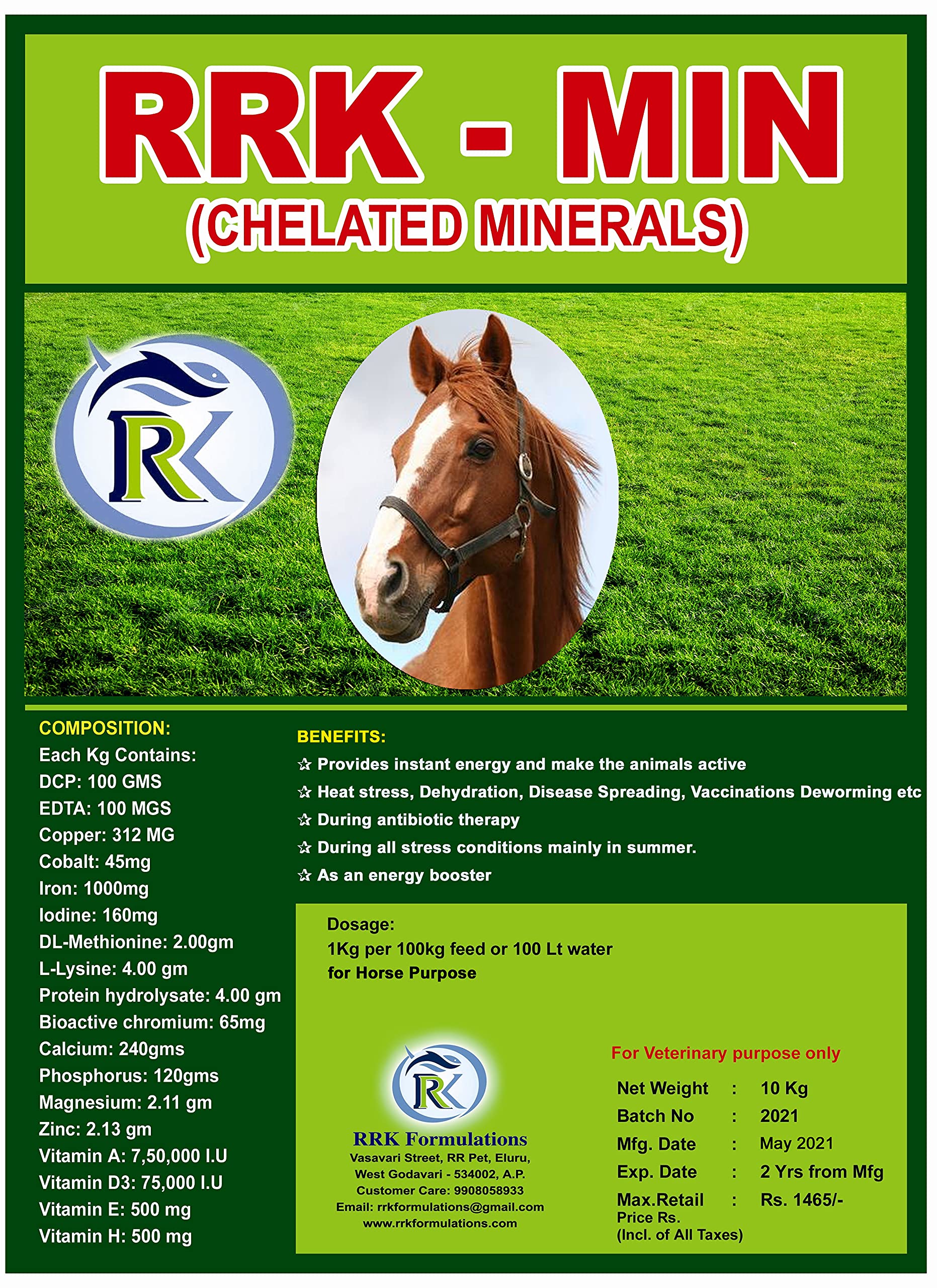 RRK Horse MIN (CHELATED Minerals)
