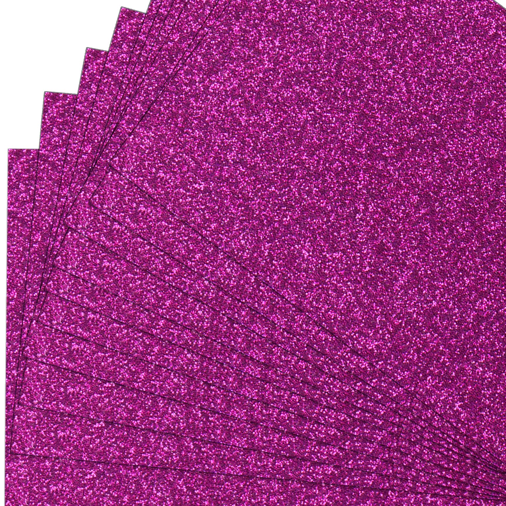 15 Sheets A4 Rose Glitter Cardstock, 300gsm Non Shed Glitter Craft Paper for Scrapbook DIY Art Project Greeting Cards Party Decoration