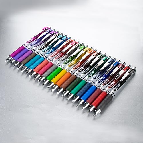 Miniatura 9 de Pentel EnerGel RTX - Bolígrafo de gel líquido retráctil, ( pulgadas) línea mediana, punta de metal, tinta de colores surtidos, paquete de 10