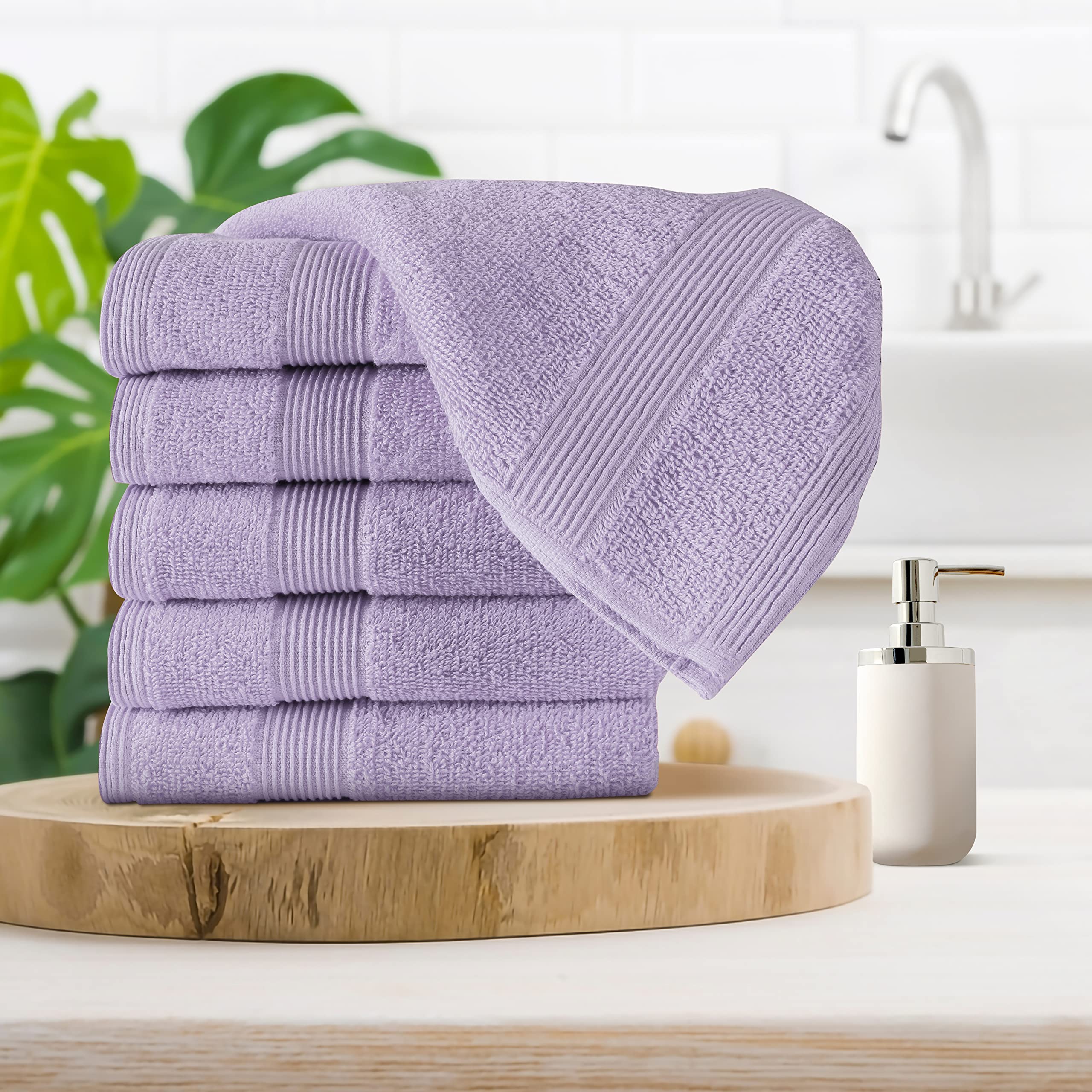 BELIZZI Home Juego de Toallas de Mano Ultra Suaves de 6 Piezas, 16 x 28-100% algodón Hilado en Anillo, Duradero y Muy Absorbente, baño, Cocina, Gimnasio, SPA y Limpieza General