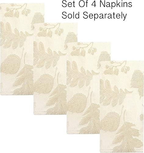 Miniatura 4 de Newbridge - Mantel de tela de damasco con hojas rústicas metálicas de otoño y Acción de Gracias, resistente a la suciedad, de fácil cuidado, 60 x 84