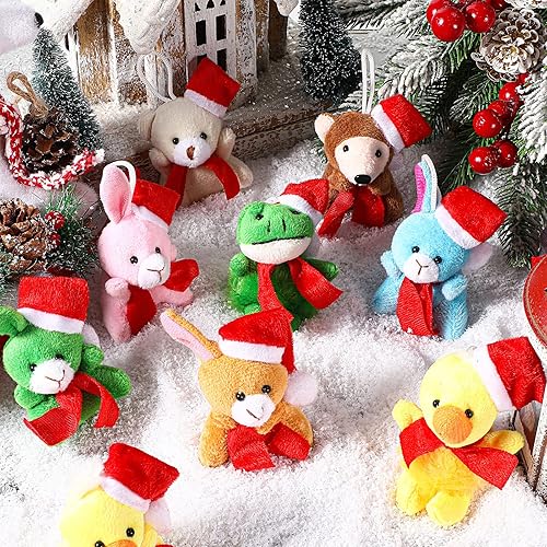 Miniatura 4 de Skylety Juego de 50 mini animales de peluche a granel, lindos animales de peluche, selva de safari, pequeños juguetes de peluche, llavero de peluche