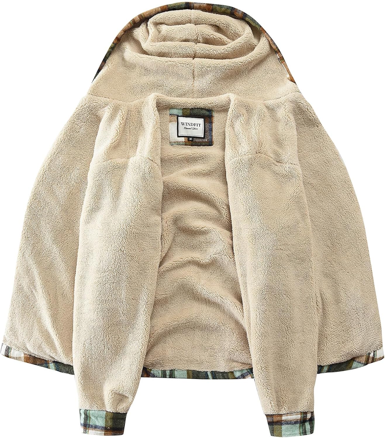 Women's Full Zip Fleece Flannel Jacket Plaid Sherpa Lined Jacket for Women - Image 3