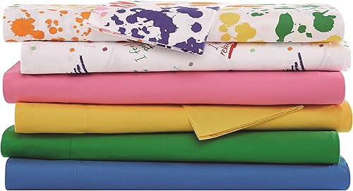 Miniatura 4 de Crayola I Feel... Juego de sábanas de percal de algodón Queen de 4 piezas