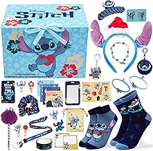 Get Trend Disney Stitch Advent Calendar 2025 Girl Teen Women Gift Set Socks Stationery Jewelry & Accessories, Countdown Christmas (Stitch Blue)
