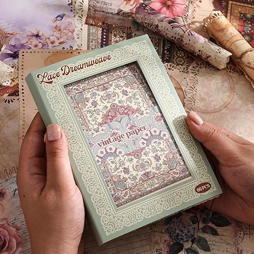 Vista 12 de emmoolife 300 hojas de papel estético para álbumes de recortes, retro, bohemio, pastel, collage de pared, suministros para álbumes de recortes, Arte