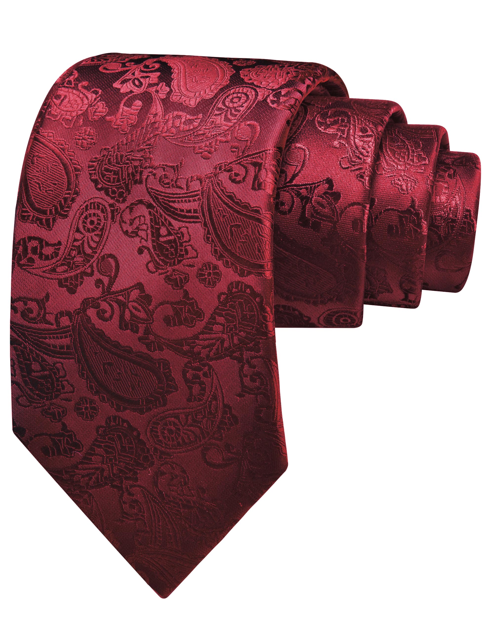 GUSLESON 3.15"(8cm) Fashion Paisley Ties Mens Woven Jacquard Necktie for Wedding