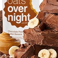 Vista 5 de Oats Overnight Chocolate Peanut Butter Banana - Overnight Oats with 20g Protein, High Fiber Breakfast Protein Shake - Gluten Free Oatmeal, Non GMO