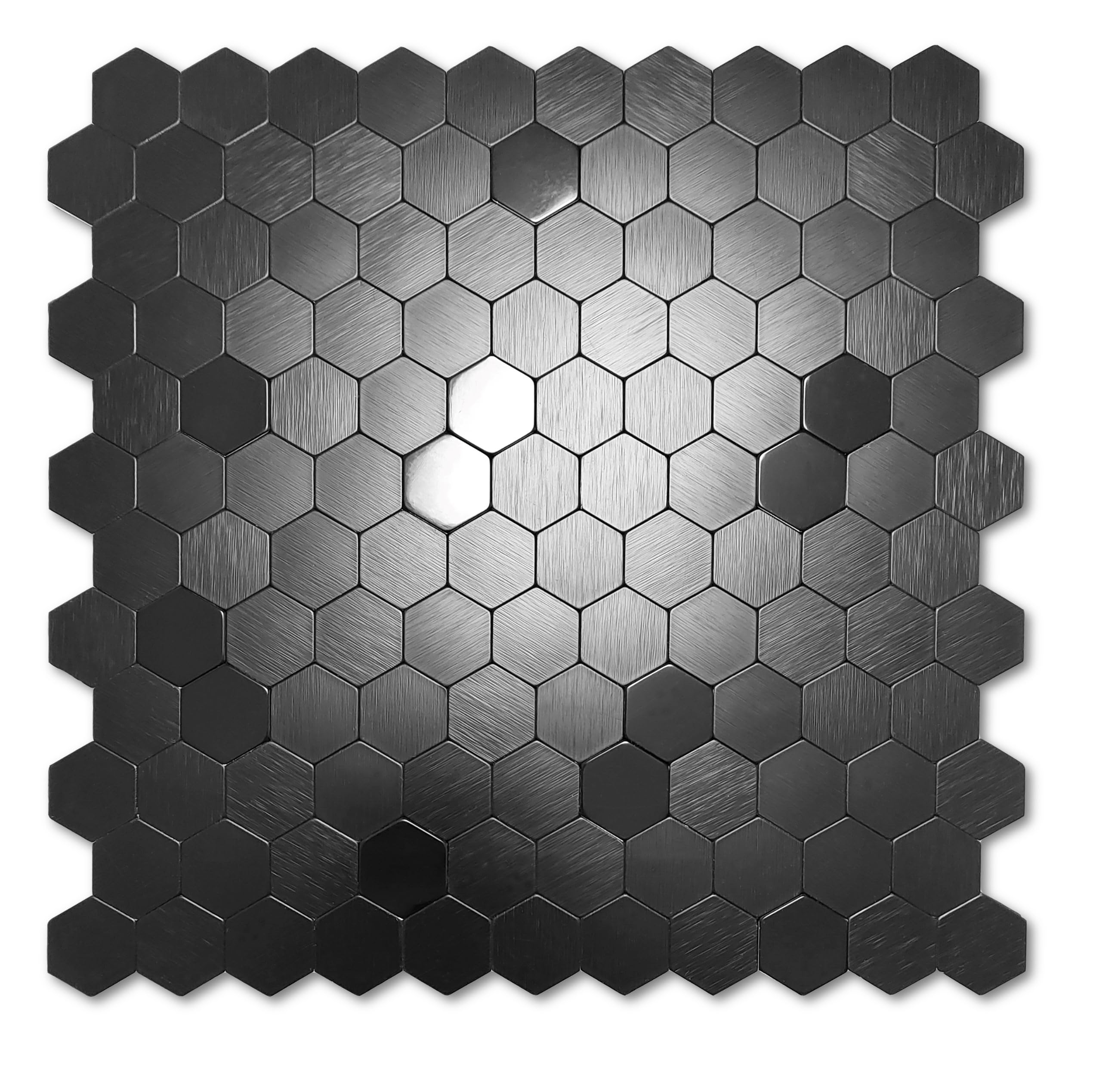 Photo 1 of QMARK Peel and Stick 3D Tiles - Black (6-Piece)