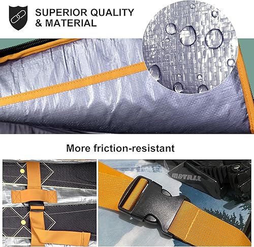 Miniatura 4 de Unigear Snowboard Ski Bag for Air Travel, Reinforced Double Padded Snowboard Bag with 10mm EPE Dense, Water-Resistant and Durable up to 175cm Ski