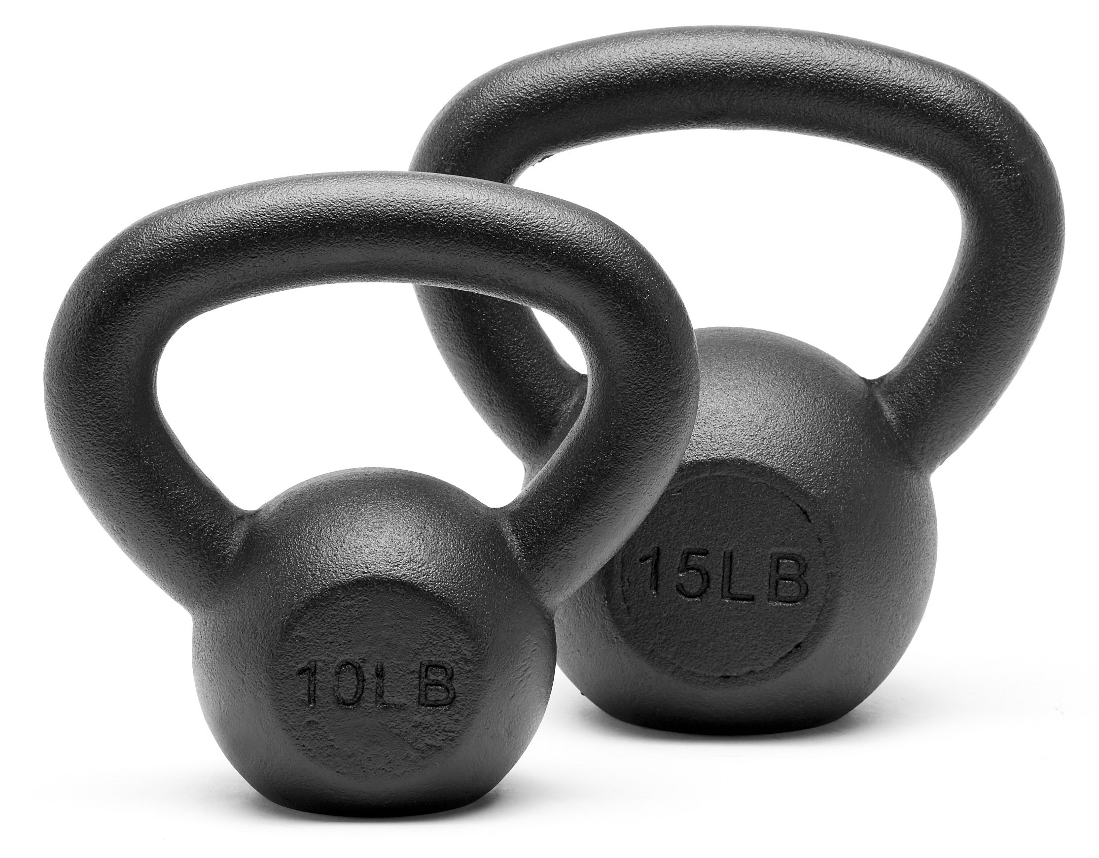 Powder Coated Solid Cast Iron Kettlebell Weights Set 5, 10 15, 20, 25, 30, 35, 40, 45 lbs All Combination