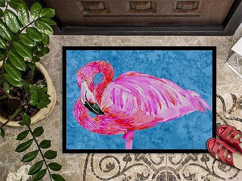Miniatura 3 de Caroline's Treasures 8686JMAT - Felpudo de flamenco de 24 x 36 pulgadas, para interiores y exteriores, para entrada, antideslizante, lavable, pelo
