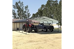 VEIKOU 20'x20' Heavy Duty Steel 2-Car Carport