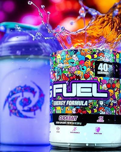 Vista 78 de GAMMA LABS G Fuel Blue Ice Energy Powder, sin azúcar, suplemento de enfoque de cafeína limpia, sabor a frambuesa azul, amino focal, mezcla