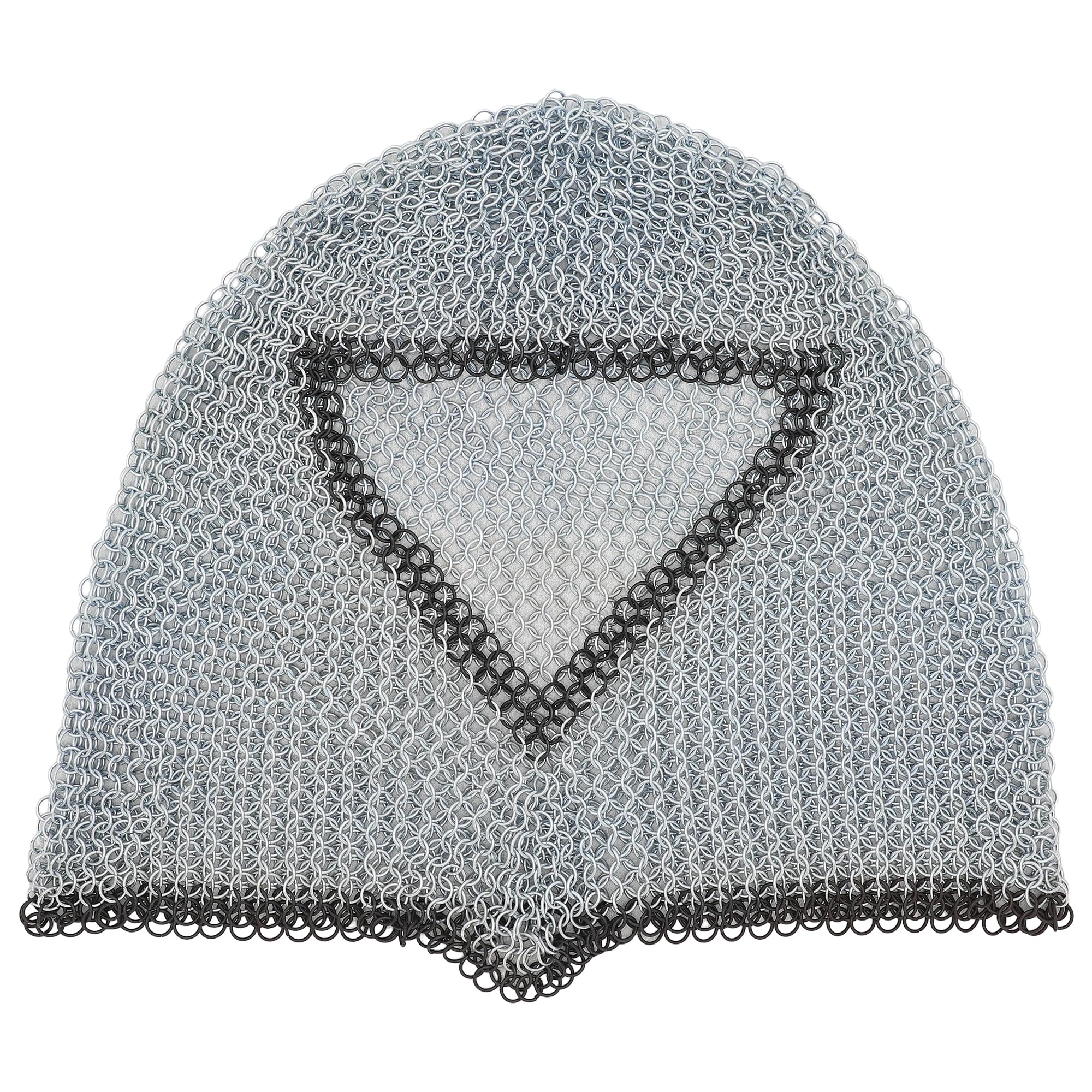 Armory Replicas Medieval Chainmail Coif Armor, Mild Steel, 18.75 Inches Silver