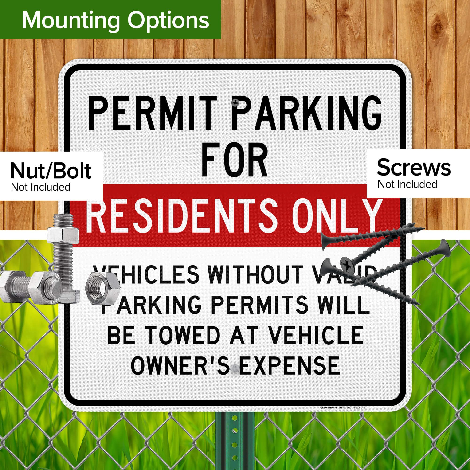 Amazon.com : Permit Parking For Residents Only Vehicles Without