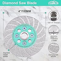 Vista 2 de Muela de Corte de Diamante - Muela de Molienda de Diamante 4"/100mm, Muela de Molienda de Granito para Dar Forma a Gres Porcelánico, Azulejos
