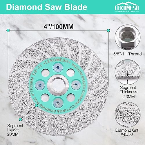 Miniatura 2 de Hoja de diamante de corte de pulido - Muela abrasiva de diamante de 4 "/100 mm, muela abrasiva de granito para dar forma a gres porcelánico