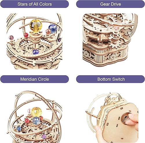 Miniatura 7 de RoWood Rompecabezas de madera 3D para adultos y adolescentes, caja de música para que armes tú mismo, kits de manualidades mecánicas, exhibición de