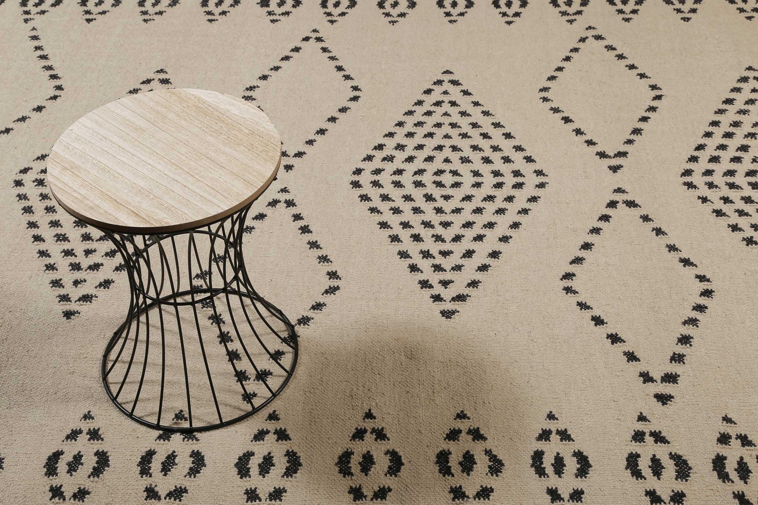 Belmont handgewebter Handweb-Teppich, 200 x 290 cm, beige