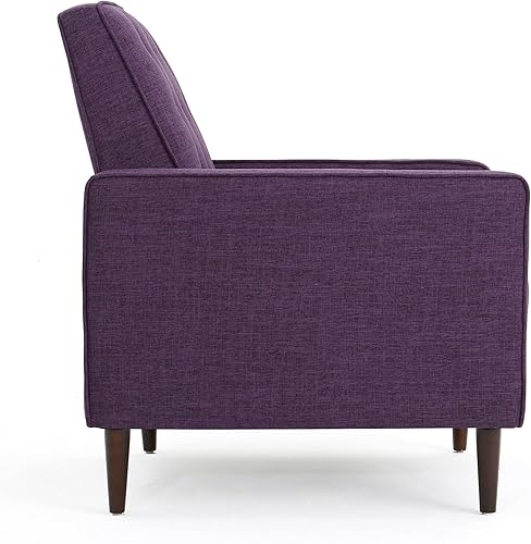 Miniatura 48 de GDFStudio Macedonia - Sillón reclinable de tela con respaldo copetudo, moderno Gris,azul (Muted Blue),Verde apagado/Espresso oscuro,Morado