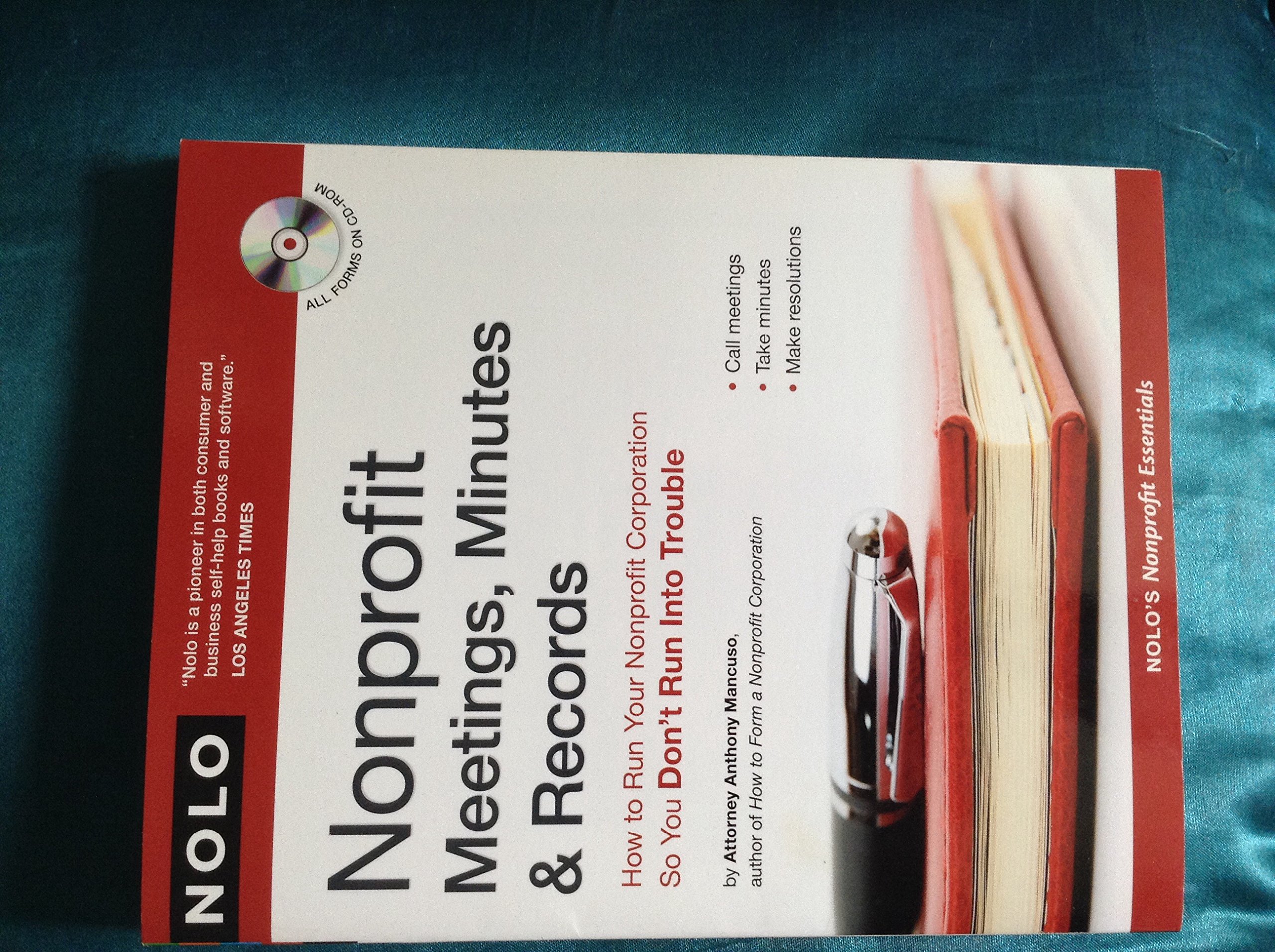 Buy Nonprofit Meetings, Minutes & Records: How to Run Your Nonprofit Corporation So You Don't Run into Trouble — BookShops.in