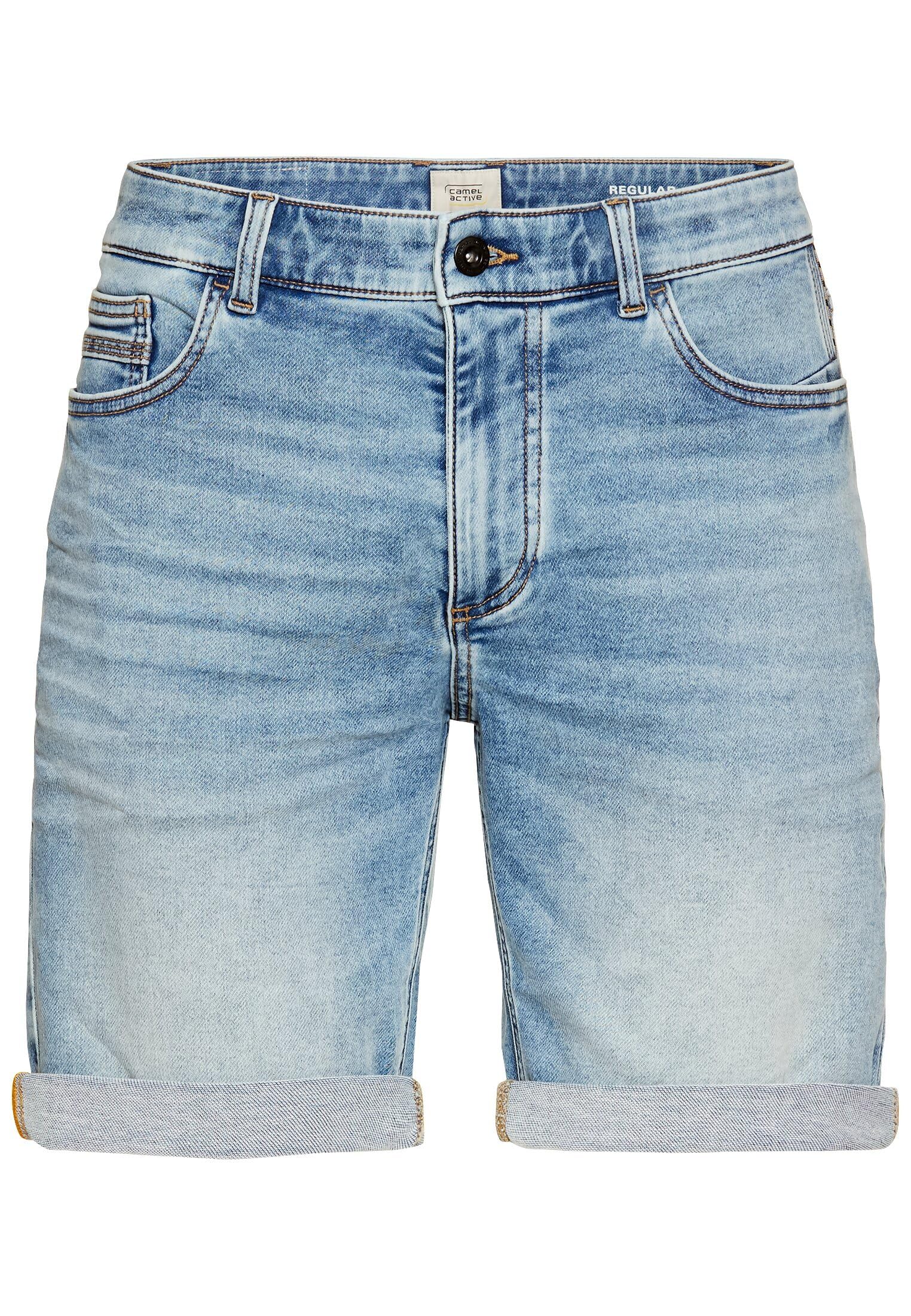 camel active Herren fleXXXactive® Jeansshorts im Regular Fit