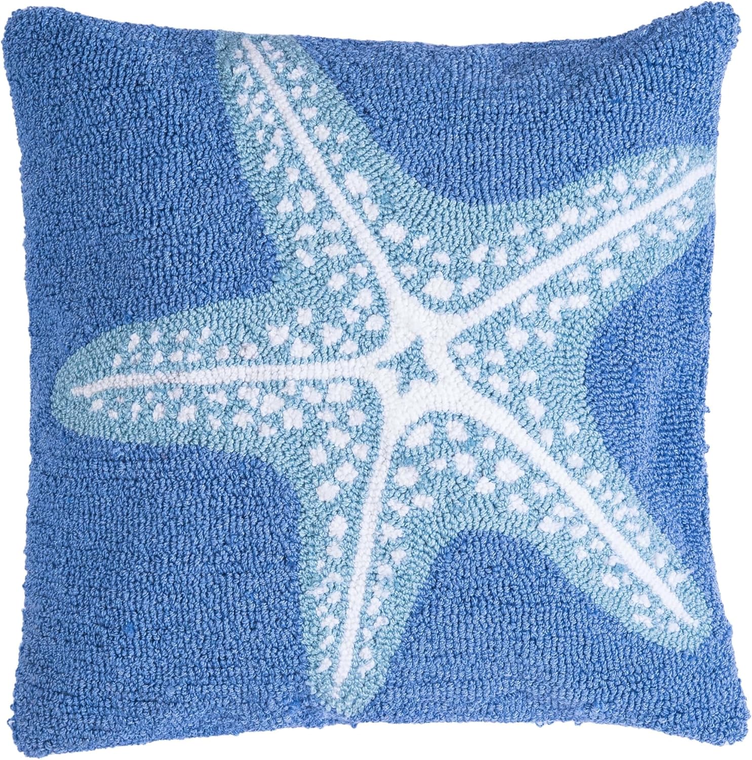 C&F Home Starfish Seas Hooked Accent Throw Pillow 18" x 18" All Seasons Summer Nautical Coastal Beach House Home Living Room Sofa Couch Chair Bed Bedroom Decor Decoration 18" x 18" Blue