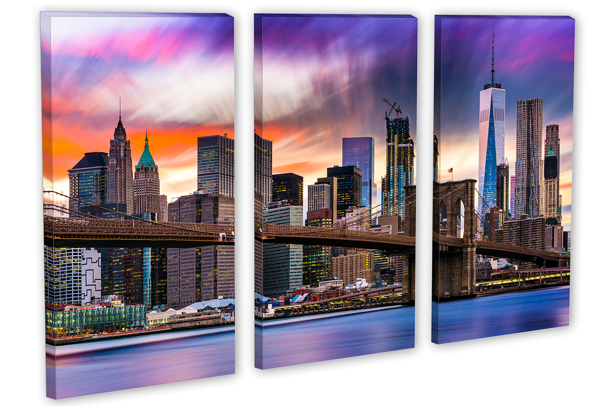 Amazon.com: 24 x 16 TOTAL - Colorful New York City Skyline