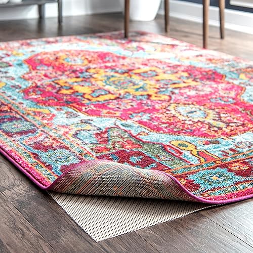 nuLOOM Beau Comfort - Almohadilla antideslizante para alfombra, 9 x 12 pies, color blanco