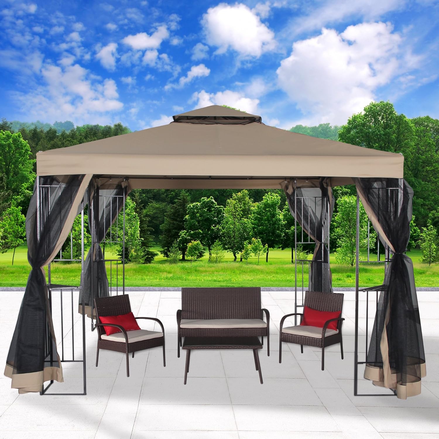 Shelters & Gazebos SunTime Polenza 2.5m Outdoor Garden Patio Gazebo
