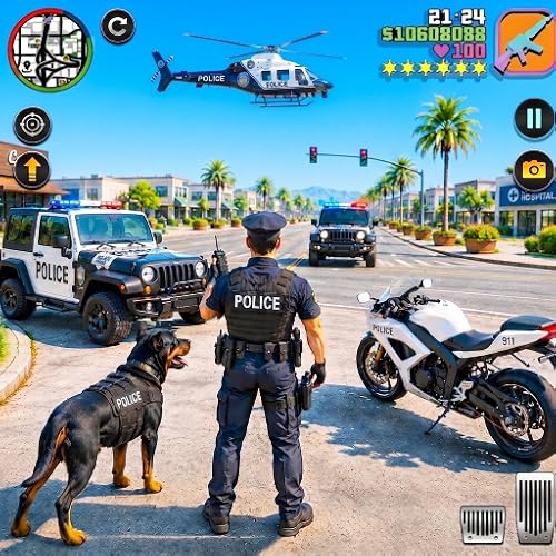 US Police Bike Gangster Chase: Mafia Crime City 3D