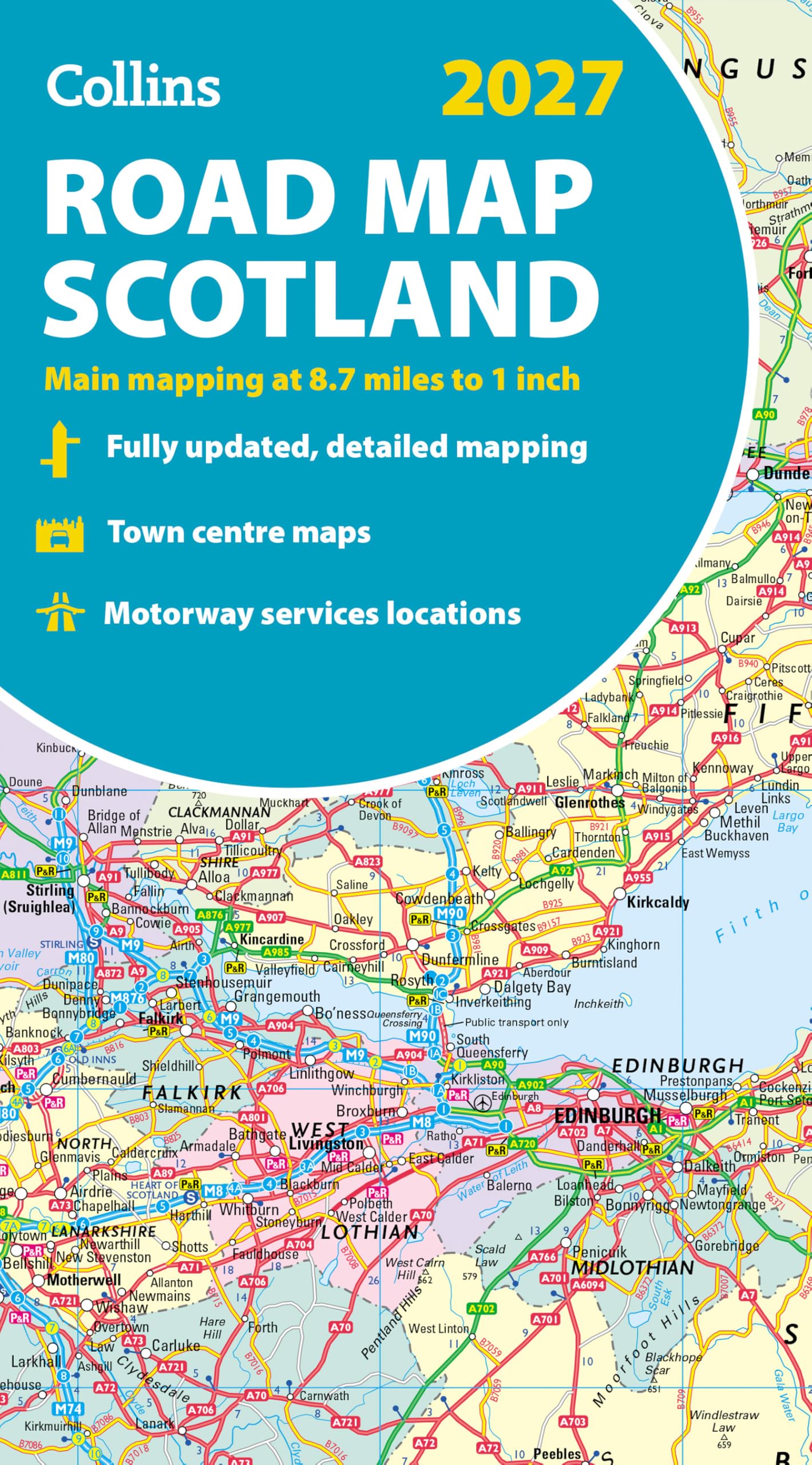 Collins Road Map of Scotland 2027 (Folded map): Clear, easy-to-read mapping (Collins Road Atlas)