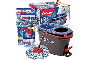 Ocedar EasyWring RinseClean Microfiber Spin Mop Bucket Floor Cleaning System